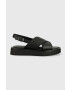 Calvin Klein Δερμάτινα σανδάλια Flatform Sandal - Pepit.gr