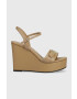 Calvin Klein Δερμάτινα σανδάλια WEDGE 70HH W/HW - Pepit.gr