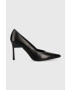 Calvin Klein Δερμάτινες γόβες GEO STILETTO PUMP 90 - Pepit.gr