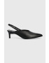 Calvin Klein Δερμάτινες γόβες HW0HW01345 GEO STIL SLINGBACK PUMP 50 - Pepit.gr