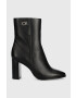 Calvin Klein Δερμάτινες μπότες CUP HEEL ANKLE BOOT W/HW 80 - Pepit.gr