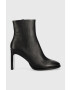 Calvin Klein Δερμάτινες μπότες Curved Stil Ankle Boot 80 - Pepit.gr