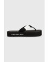 Calvin Klein Jeans Σαγιονάρες FLATFORM FLIPFLOP χρώμα: μαύρο YW0YW00993 - Pepit.gr