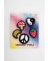 Crocs Καρφίτσα παπουτσιών Peace & Love Tufted Patch 5-pack - Pepit.gr