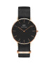 Daniel Wellington Ρολόι Classic 36 Cornwall χρώμα: ροζ - Pepit.gr