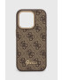 Guess Θήκη κινητού iPhone 14 Pro 61'' χρώμα: καφέ - Pepit.gr