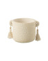 J-Line Δοχείο Tassel Ceramic Cream Small - Pepit.gr