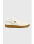 Lacoste Δερμάτινα αθλητικά παπούτσια x Netflix T-Clip Leather Trainers χρώμα: μπεζ 45SMA0134 - Pepit.gr