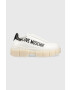 Love Moschino Δερμάτινα αθλητικά παπούτσια Sneakerd Belove 65 χρώμα: άσπρο JA15666G1G - Pepit.gr