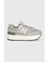 New Balance Αθλητικά Wl574zba χρώμα: γκρι - Pepit.gr