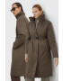 Rains Μπουφάν 15500 Long Padded Nylon W Coat χρώμα: καφέ - Pepit.gr