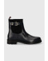 Tommy Hilfiger Δερμάτινες μπότες BELT BOOTIE MATERIAL MIX - Pepit.gr