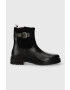 Tommy Hilfiger Δερμάτινες μπότες BELT BOOTIE MATERIAL MIX - Pepit.gr