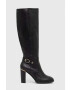 Tommy Hilfiger Δερμάτινες μπότες Belt High Heel Longboot - Pepit.gr