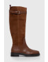 Tommy Hilfiger Δερμάτινες μπότες CASUAL ESSENTIAL BELT LONGBOOT - Pepit.gr