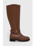 Tommy Hilfiger Δερμάτινες μπότες ELEVATED ESSENT THERMO LONGBOOT - Pepit.gr