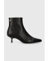 Tommy Hilfiger Δερμάτινες μπότες POINTY KITTEN HEEL BOOT - Pepit.gr