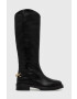 Tommy Hilfiger Δερμάτινες μπότες Tommy Twist Flat Longboot - Pepit.gr