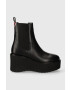 Tommy Hilfiger Δερμάτινες μπότες τσέλσι ELEVATED WEDGE BOOTIE - Pepit.gr