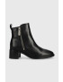 Tommy Hilfiger Δερμάτινες μπότες Zip Leather Mid Heel Boot - Pepit.gr