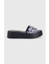 Tommy Hilfiger Δερμάτινες παντόφλες TH SLIP ON SANDAL FLATFORM MONO - Pepit.gr