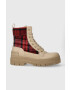 Tommy Hilfiger Μποτάκια FEMININE TARTAN LACE UP BOOTIE - Pepit.gr