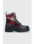 Tommy Hilfiger Μποτάκια FEMININE TARTAN LACE UP BOOTIE - Pepit.gr