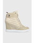 Tommy Hilfiger Μποτάκια Wedge Sneaker Boot χρώμα: μπεζ - Pepit.gr