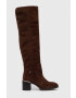 Tommy Hilfiger Μπότες σούετ Th Belt Suede Overknee Boot - Pepit.gr