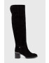 Tommy Hilfiger Μπότες σούετ Th Belt Suede Overknee Boot - Pepit.gr