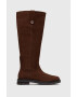 Tommy Hilfiger Μπότες σούετ TH Coin Longboot - Pepit.gr