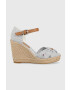 Tommy Hilfiger Σανδάλια BASIC SEERSUCKER HIGH WEDGE - Pepit.gr