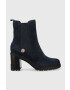 Tommy Hilfiger Σουέτ μπότες τσέλσι Outdoor High Heel Boot - Pepit.gr