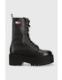 Tommy Jeans Δερμάτινα workers Flatform Padded Boot - Pepit.gr