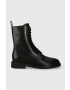 Tory Burch Δερμάτινες μπότες DOUBLE T COMBAT BOOT - Pepit.gr