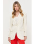 Weekend Max Mara Blazer με μείγμα λινών x Lily Aldridge χρώμα: μπεζ - Pepit.gr