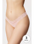 Hunkemöller 3 PACK στρινγκ σλιπάκια Madison - Pepit.gr