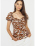 CAMAIEU Blouse Brown - Pepit.gr