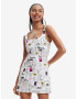 Desigual Breaking News Dresses White - Pepit.gr