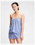 GAP Dreamwell Shirred Racerback Tank top for sleeping Blue - Pepit.gr