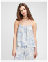 GAP Dreamwell Shirred Racerback Tank top for sleeping Blue - Pepit.gr