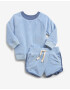 GAP Knit Outfit kids set Blue - Pepit.gr