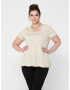 ONLY CARMAKOMA Glitter T-shirt Beige - Pepit.gr