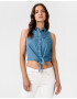 Pepe Jeans Wave Crop top Blue - Pepit.gr