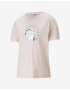 Puma Evide Graphic T-shirt Pink - Pepit.gr