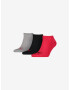 Puma Set of 3 pairs of socks Black Red Grey - Pepit.gr