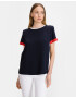 Tommy Hilfiger Crepe Tipped T-shirt Blue - Pepit.gr