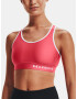 Under Armour Armour Mid Keyhole Sport Bra Pink - Pepit.gr