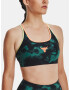 Under Armour Project Rock Crsbck Pt Sport Bra Green - Pepit.gr