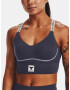 Under Armour Project Rock Infty Mid Bra Grey - Pepit.gr